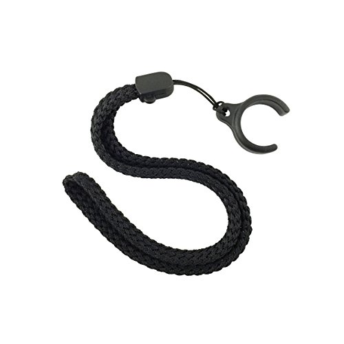 Clip-ons Wrist Straps for 5/8' to 7/8' Walking Cane and Hiking Stick - Black (Set of 2)