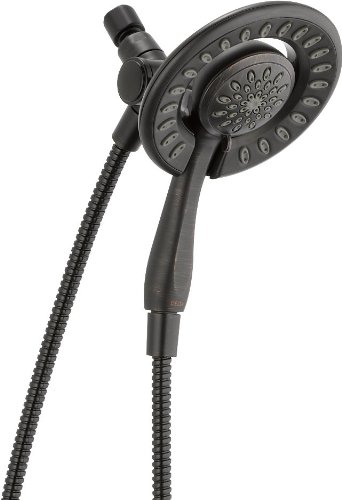 Delta Faucet 4-Spray Touch-Clean In2ition 2-in-1 Dual Hand Held Shower Head with Hose, Venetian Bronze 58065-RB