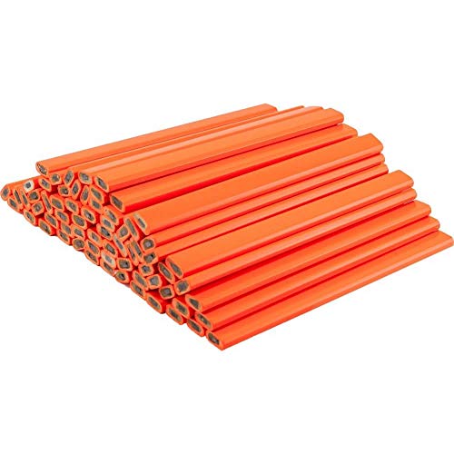 Neon Orange Carpenter Pencils – 72 Count Bulk Box - Ten Color Choices