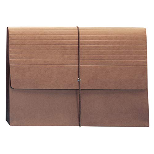 Smead Expanding File Wallet with Closure, 5-1/4' Expansion, Closure, Extra Wide Legal Size, Redrope, 10 per Box (71189)