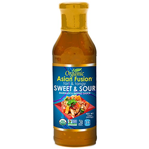 Asian Fusion Sweet & Sour Sauce, 15 Ounce - Non-GMO, Organic Certified, Kosher & Gluten Free