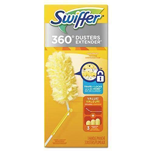 Swiffer 360 Dusters Extendable Handle Starter Kit, 3 Count Duster Refill