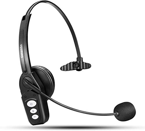 Bluetooth Headset V5.0, Pro Wireless Headset High Voice Clarity with Noise Canceling Mic for Cell Phone Trucker Engineers Business Home Office-JBT800