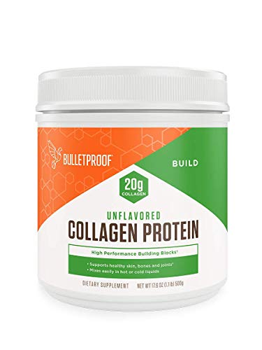 Bulletproof Collagen Protein Powder, Unflavored, 17.6 Oz, Grass Fed Collagen Peptides and Amino Acids for Healthy Skin, Bones and Joints, Keto Friendly, 18g Protein