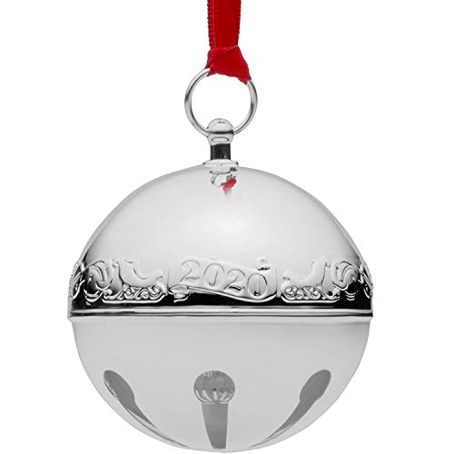 Wallace 2020 Sleigh Bell Silver-Plated Christmas Holiday Ornament, 50th Edition