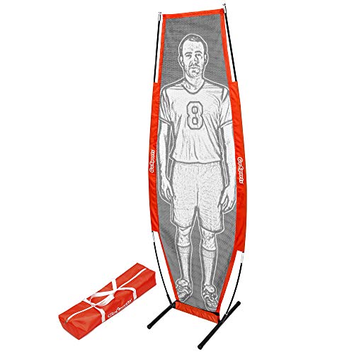 GoSports Soccer Xtraman Dummy Defender Training Mannequin - Practice Free Kicks, Dribbling and Passing Drills, Red