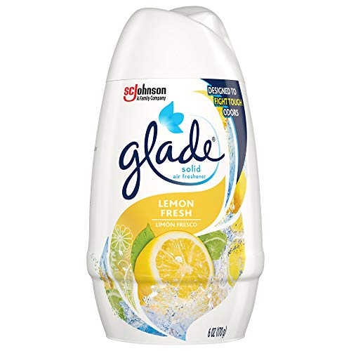 Glade Solid Air Freshener, Deodorizer for Home and Bathroom, Lemon Fresh, 6 Oz, Pack of 12