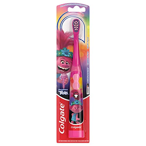 Colgate Kids Battery Powered Toothbrush, Trolls - Extra Soft Bristles