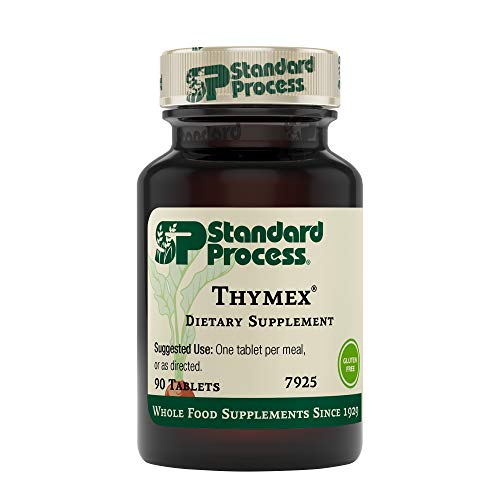 Standard Process Thymex - Whole Food Cholesterol, Thymus Supplement and Immune Support Supplement with Vitamin C, Magnesium Citrate, and Calcium Lactate - Gluten Free - 90 Tablets