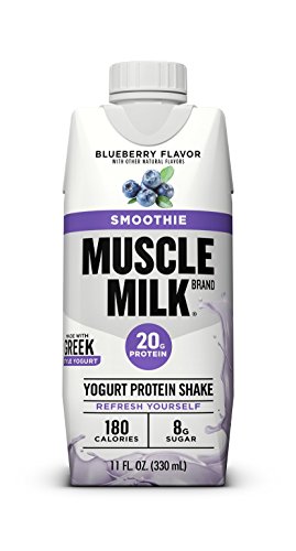 Muscle Milk Smoothie Protein Yogurt Shake, Blueberry, 20g Protein, 11 fl FL OZ, 12 Count