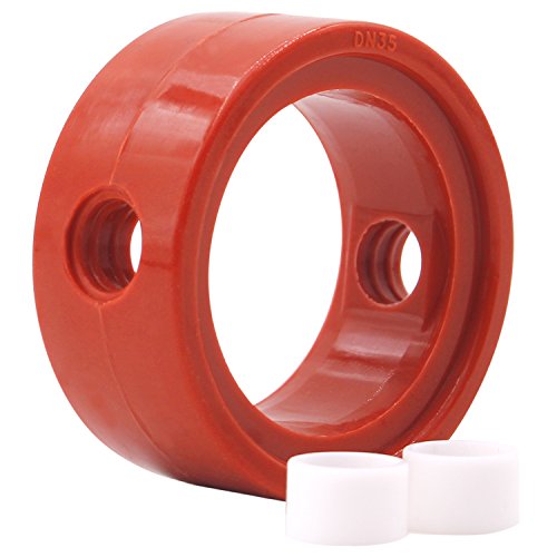 DERNORD Sanitary Butterfly Valve Repair Kit, Silicone Seat w/ (2) Bushings - for 1-1/2' Valves