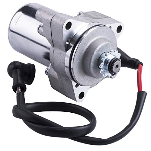 CNCMOTOK 3 bolt Starter Motor WIth Line For 50cc 70 cc 90cc 100cc 110cc 125cc 4 Stroke Engine Quad Wheelers ATVs Taotao Dirt Bikes SSR Roketa Go Karts Pit Bike Jonway SunL Dune Buggy Sandrail Coolster