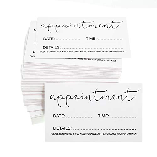 RXBC2011 Appointment Reminder Cards (Pack of 100) for Beauty Makeup Hair Nail Salon Barber Shop Restaurants Therapist Pack of 100