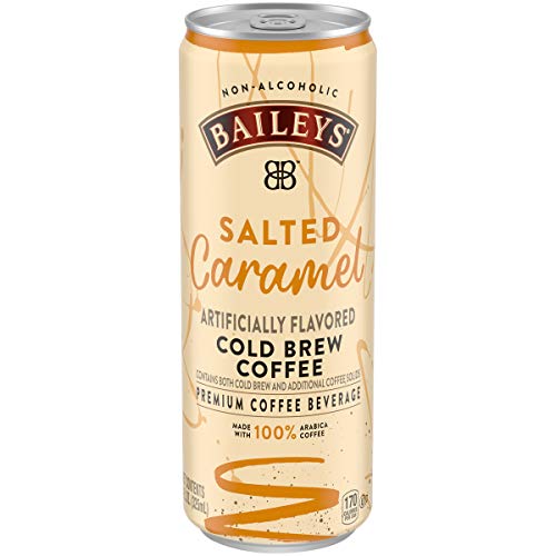 Bailey's Non-Alcoholic Salted Caramel Flavored Cold Brew Coffee (11 fl oz Cans, Pack of 12)