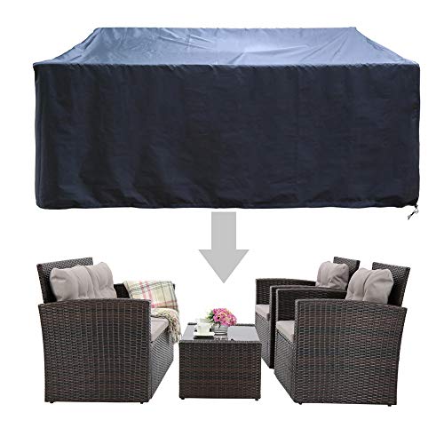 HAPLIFE Patio Furniture Set Covers Outdoor Conversation Set Covers Sectional Garden Sofa Covers Chair Loveseat Covers Waterproof Dust Protective