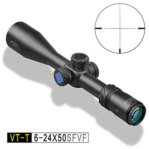 ApexHorizon VT-T 6-24X50 SFVF Rifle Scope,Sniper Hunting Optics Crosshair Gun Scopes with Phone Adapter