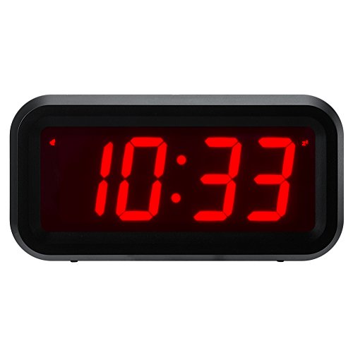 Timegyro Small Wall/Shelf/Desk Digital Clock Only Battery Operated with 1.2' Large Display. 4pcs Batteries Can Keep The Time Display Day and Night for More Than One Year (Black)