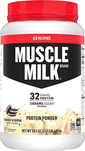 Muscle Milk Genuine Protein Powder, Cookies 'N Crème, 32g Protein, 2.47 Pound, 16 Servings