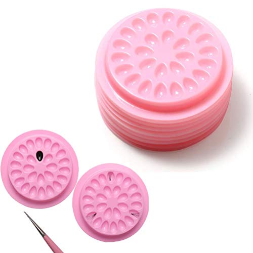 LIGONG 100Pcs Eyelash Glue Holder False Eyelashes Glue Holder Eyelash Extension Glue Holder Pallet Pads