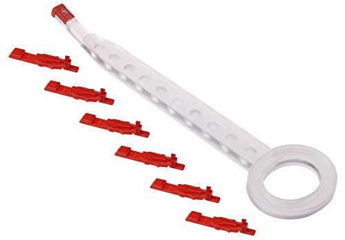 NTW RJ45 net-Lock Patch Cable Locking key insert, tamper resistant, Red, 4 plus 2 free with free extraction tool - NL-SK4/2RD-TL