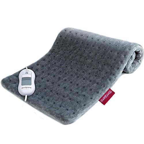 Heating Pad, Comfytemp XL 12 x 24 Inch Electric Heating Pad for Pain Relief, Soft Flannel Heating Compress with Auto Shut Off, 3 Heat Settings, Moist Heat for Cramps, Back, Neck, Shoulders - Washable
