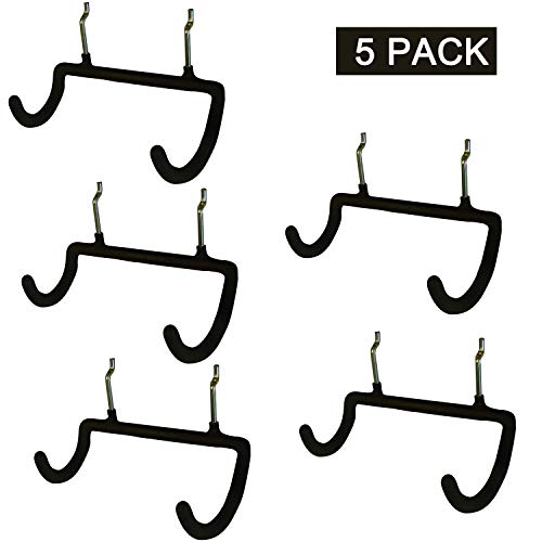5PCS Pegboard Drill Holder Heavy Duty Hooks, Pegboard Double Hooks Drill Hanger Hook for Drill, Accessories Bag, other Power Tools etc