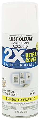Rust-Oleum 327868 American Accents Spray Paint, 12 Oz, Flat White