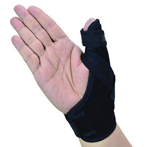 Thumb Spica Splint- Thumb Brace for Arthritis or Soft Tissue Injuries, Lightweight and Breathable, Stabilizing and not Restrictive, Fits Both Hands, a U.S. Solid Product (Small/Medium)