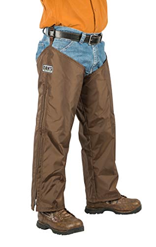 High-N-Dry Briarproof, and Waterproof Protector Chaps, Made in U.S.A. (Brown, L/28)