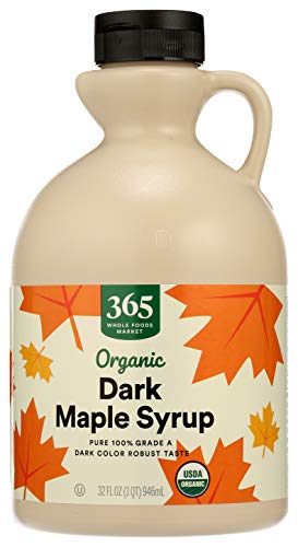 365 by Whole Foods Market, Organic Pure 100% Grade A Maple Syrup, Dark Color Robust Taste, 32 Fl Oz