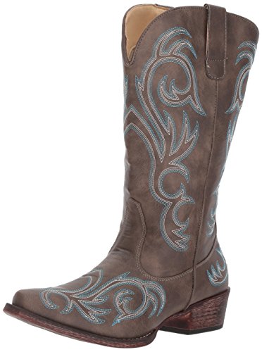 Roper womens Riley Western Boot, Brown, 9 US