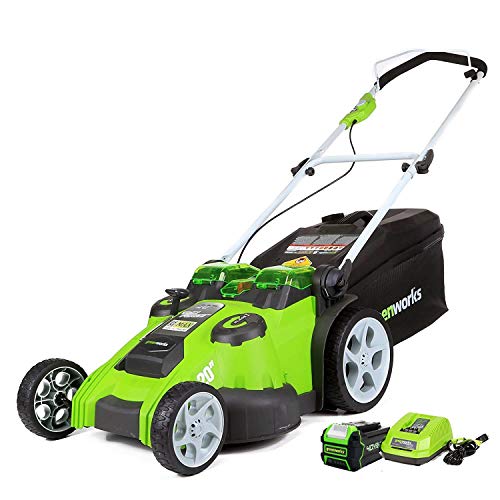 Greenworks 40V 20-Inch Cordless Twin Force Lawn Mower, 5Ah Battery and Charger Included