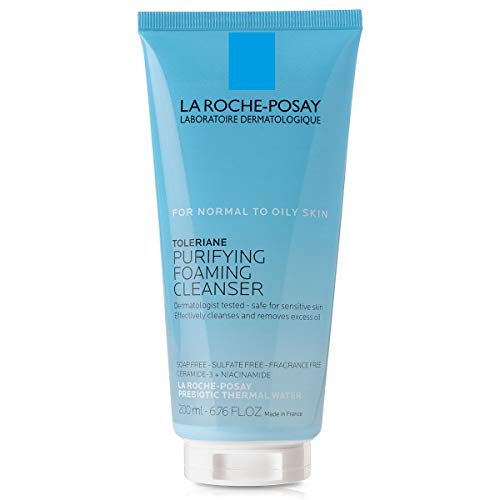 La Roche-Posay Toleriane Face Wash Cleanser, Purifying Foaming Cleanser for Normal Oily & Sensitive Skin, 6.76 Fl Oz