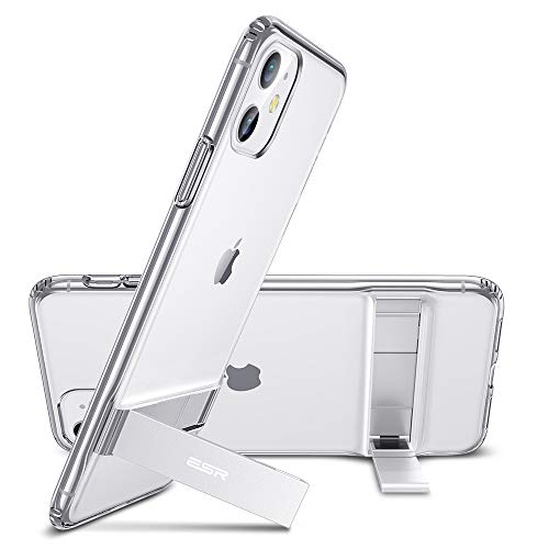 ESR Metal Kickstand Designed for iPhone 11 Case, [Vertical and Horizontal Stand] [Reinforced Drop Protection] Flexible TPU Soft Back for iPhone 11 (2019 Release), Clear