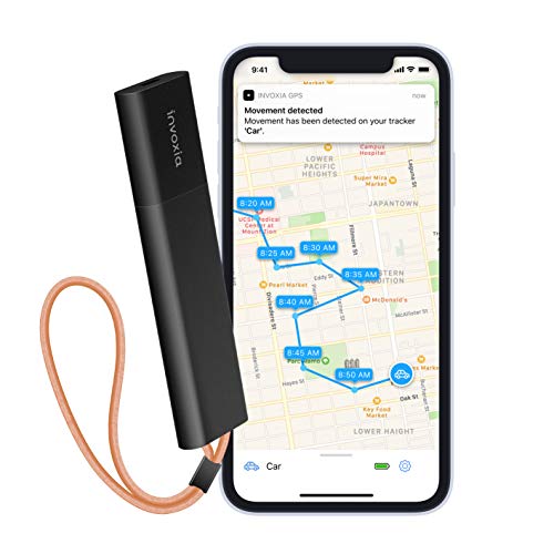 Invoxia GPS Tracker - for Vehicle, Car, Motorcycle, Bike, Senior, Kid, Belongings - Up to 4 Months of Battery Life - SIM & 2 Year Data Plan Included - Light, Discrete - 4G & 5G LTE-M, Black