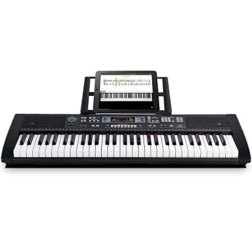 Souidmy Electric Keyboard 61 Keys with Bluetooth, Built-in Speakers, Dual Power Supply, Portable Music Keyboard Piano for Beginners (Kids & Adults)