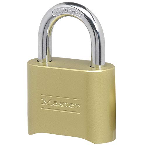 Master Lock 175D Locker Lock Set Your Own Combination Padlock, 1 Pack, Brass Finish