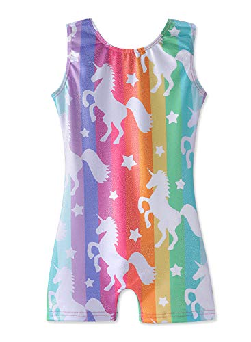 Unicorn Leotards for Girls Gymnastics 3t 4t Toddlers Rainbow Stripes Unitard
