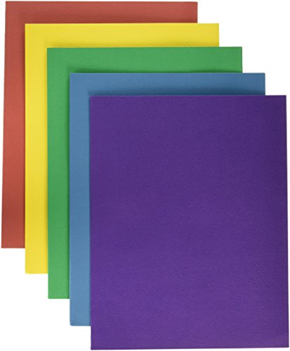 School Smart Extra Large 2-Pocket Folders, 9 x 12 Inches, Assorted Colors, Pack of 25