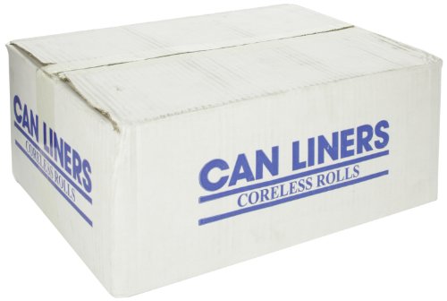 Spectrum C334016N HDPE Institutional Trash Can Liner, 33 gallon Capacity, 40' Length x 33' Width x 16 micron Thick, Natural (Case of 250)