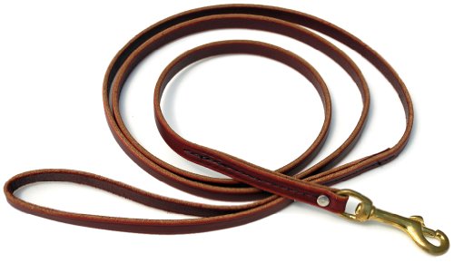 Signature K9 Standard Leather Leash, 6-Feet x 1/2-Inch, Burgundy