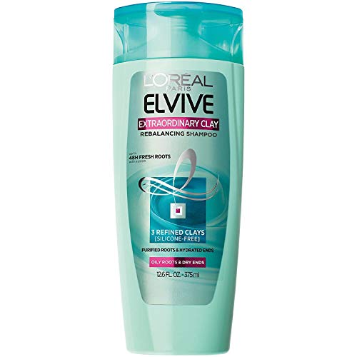 L'Oreal Paris Elvive Extraordinary Clay Rebalancing Shampoo, 12.6 fl. oz. (Packaging May Vary)