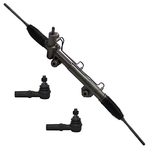 2WD ONLY Detroit Axle - Complete Power Steering Rack & Pinion Assembly + All 4 Inner & Outer Tie Rod Ends