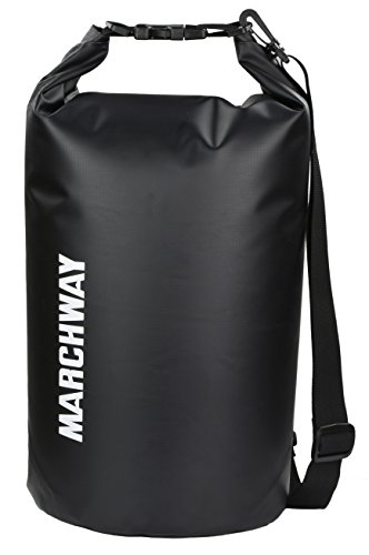 Floating Waterproof Dry Bag Backpack 5L/10L/20L/30L/40L, Roll Top Dry Sack for Kayaking Rafting Boating Swimming Camping Hiking Beach Fishing Backpacking Mountaineering Paddling (Black, 10L)