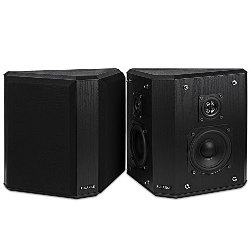 Fluance SXBP2 Home Theater Bipolar Surround Sound Speakers (Black Ash)