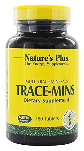 NaturesPlus Trace-Mins - 180 Vegetarian Tablets - Multi-Trace Minerals Supplement with Chromium, Iodine, Magnesium, Manganese, Potassium, Zinc & More - Gluten-Free - 180 Servings