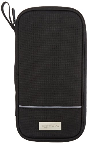 AmazonBasics RFID Travel Passport Wallet Organizer - 10 x 5 Inches, Black
