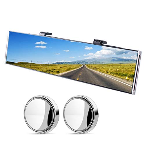 Flat Wide Car Rear View Mirror, Anti glare rear view mirror, Clip on mirror, car rearview mirror, rearview mirrors, long rear view mirrors for cars, SUV, truck 11.8' L x 3.15' H