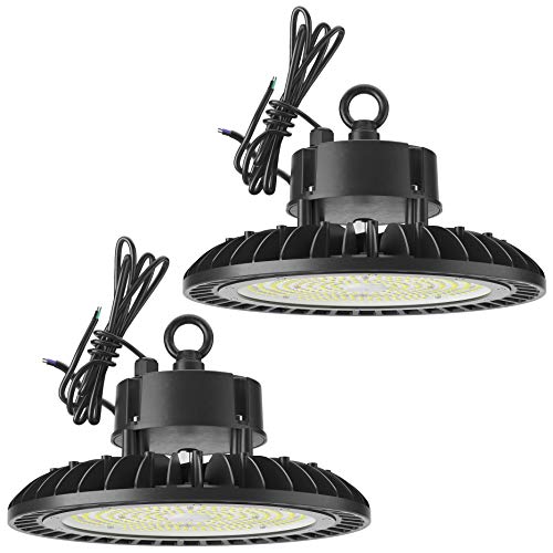 Sunco Lighting 2 Pack UFO LED High Bay, 200W, 800W HID Replacement, 28,000 LM, 5000K Daylight, IP65 Waterproof, Commercial Grade Lighting, Hook Mount, Warehouse - UL, DLC