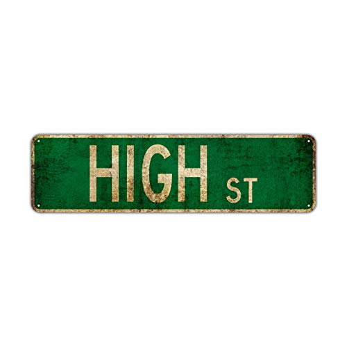 High Name Street Sign Gift Wall Décor Novelty Man Cave Metal Aluminum Sign